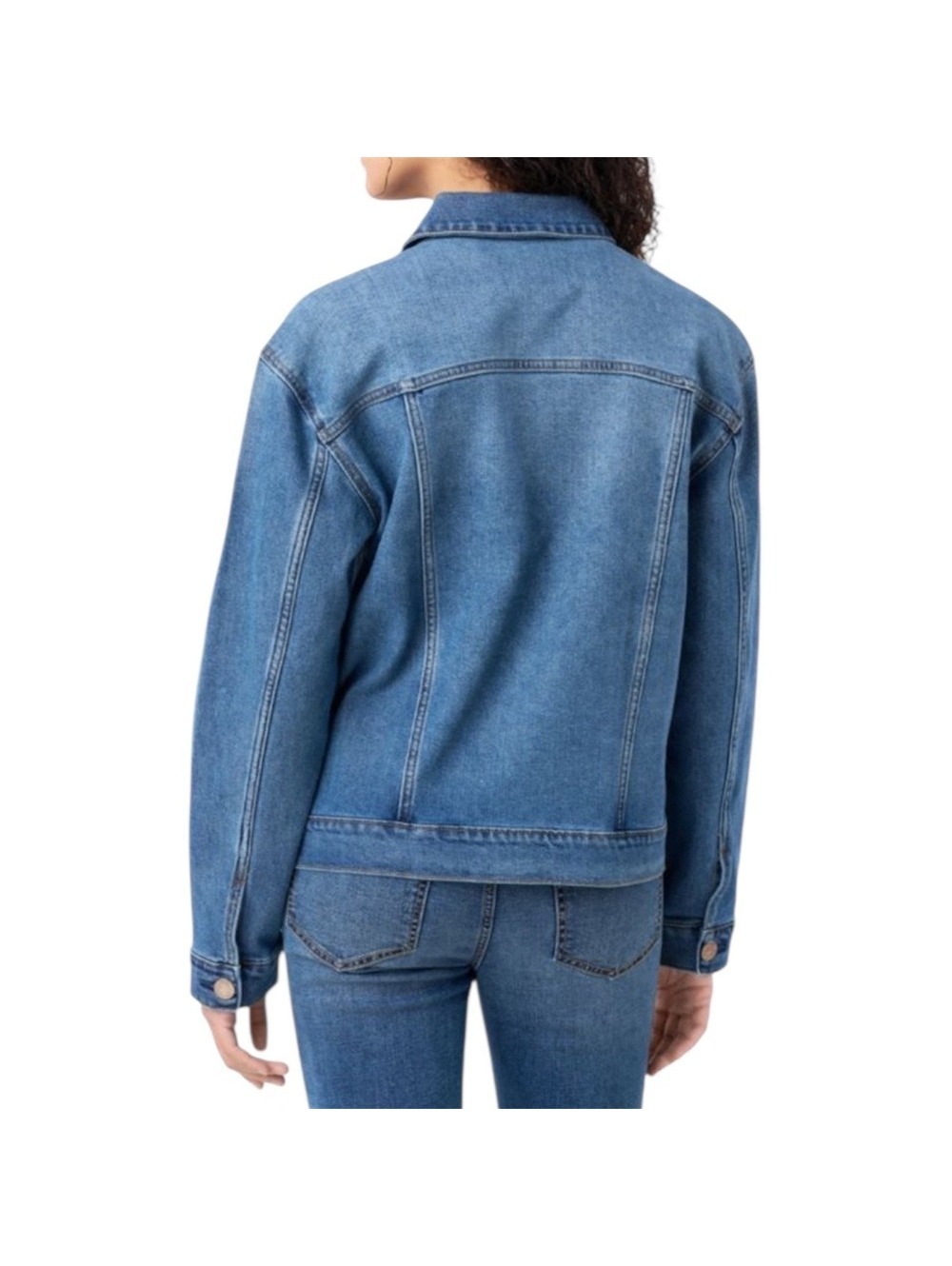 Seven 7 Woman's Denim Trucker Jacket Size Medium - Picture 2 of 7